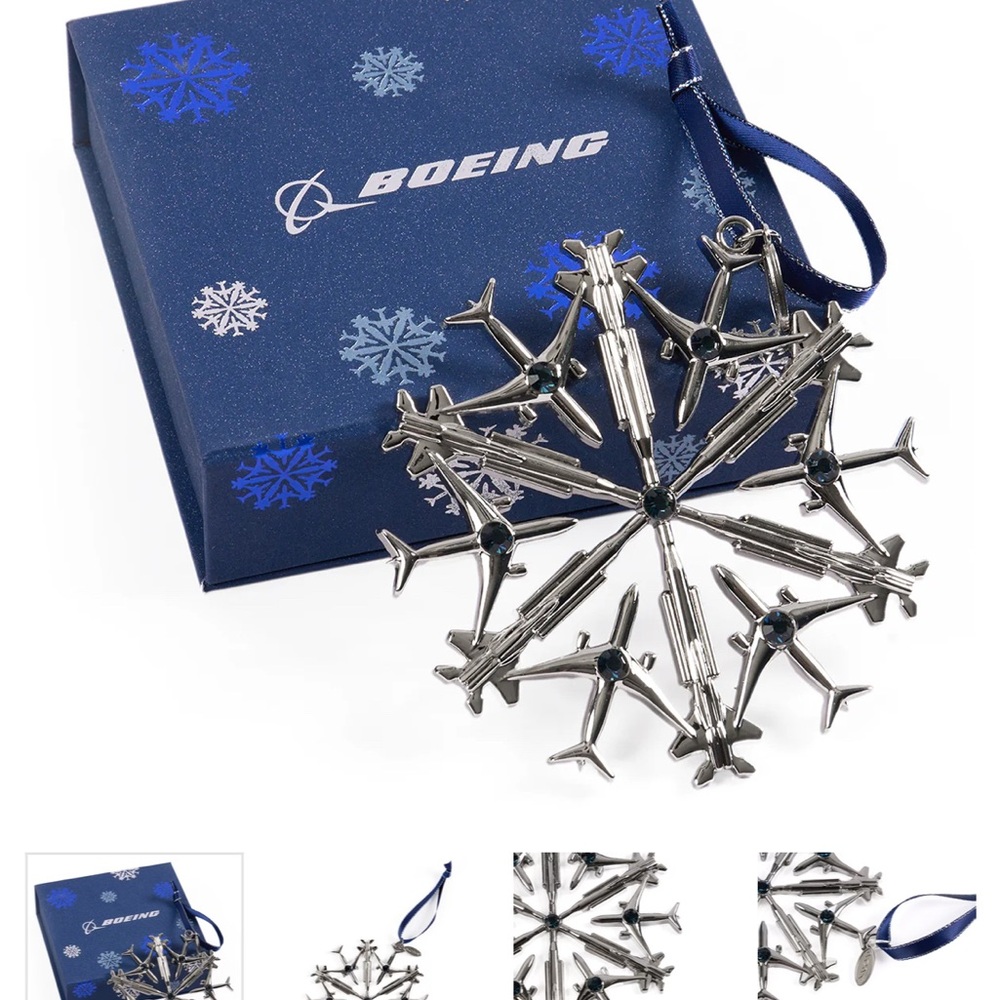 NEW BOEING 2024 Snowflake Ornament